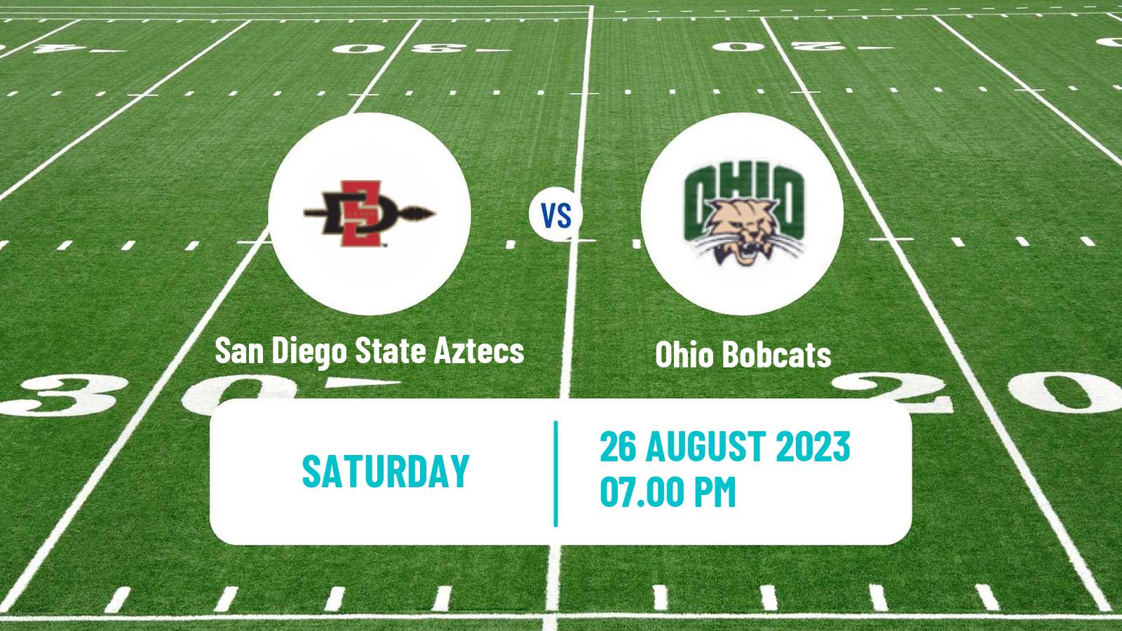 American football NCAA College Football San Diego State Aztecs - Ohio Bobcats