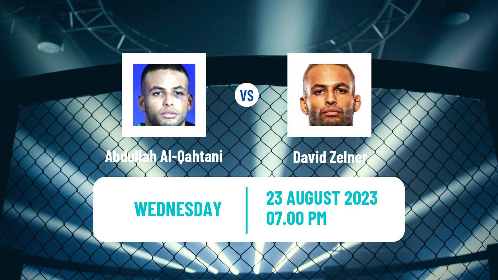 MMA Featherweight Pfl Men Abdullah Al-Qahtani - David Zelner