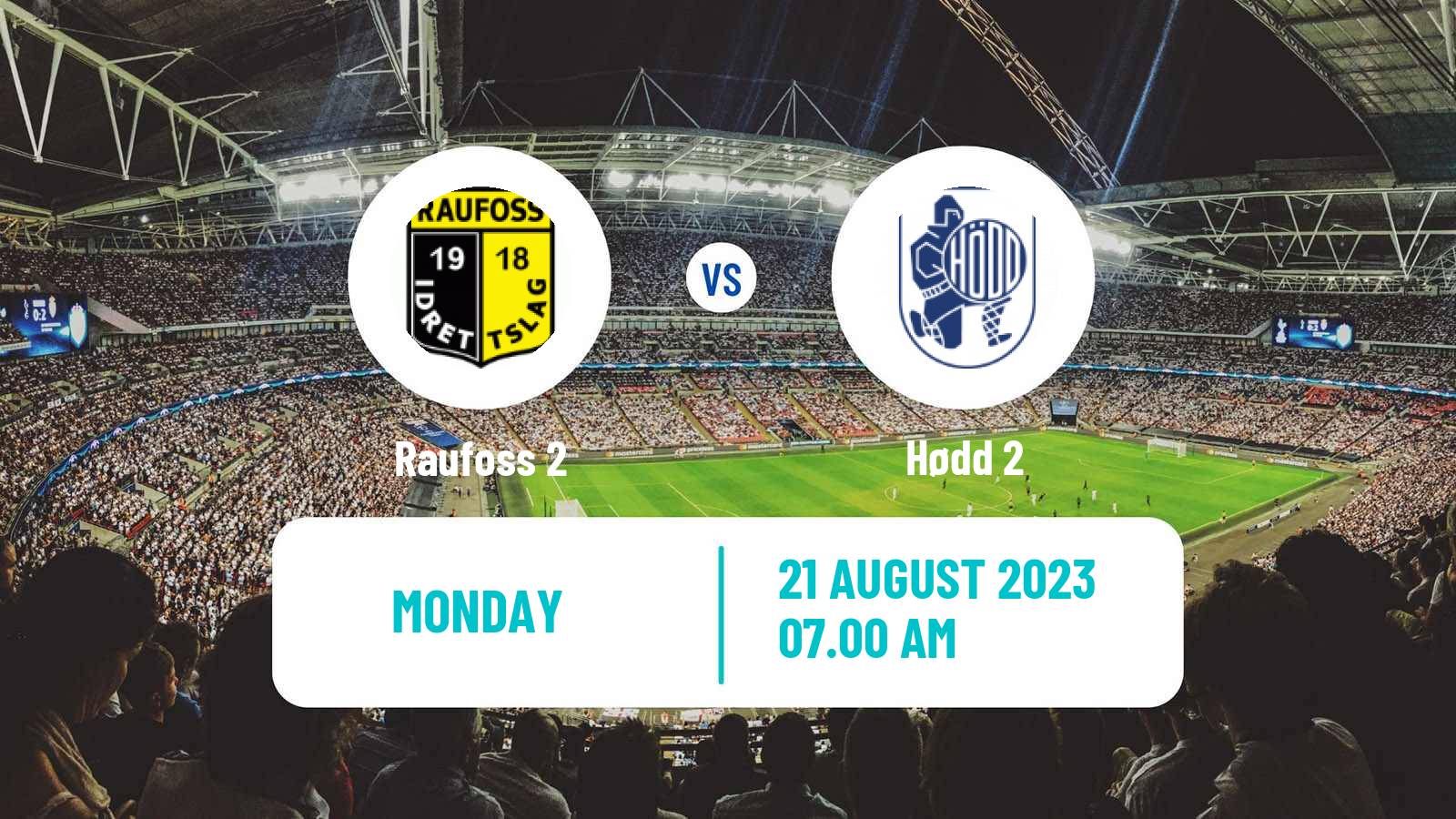 Soccer Norwegian Division 3 - Group 2 Raufoss 2 - Hødd 2