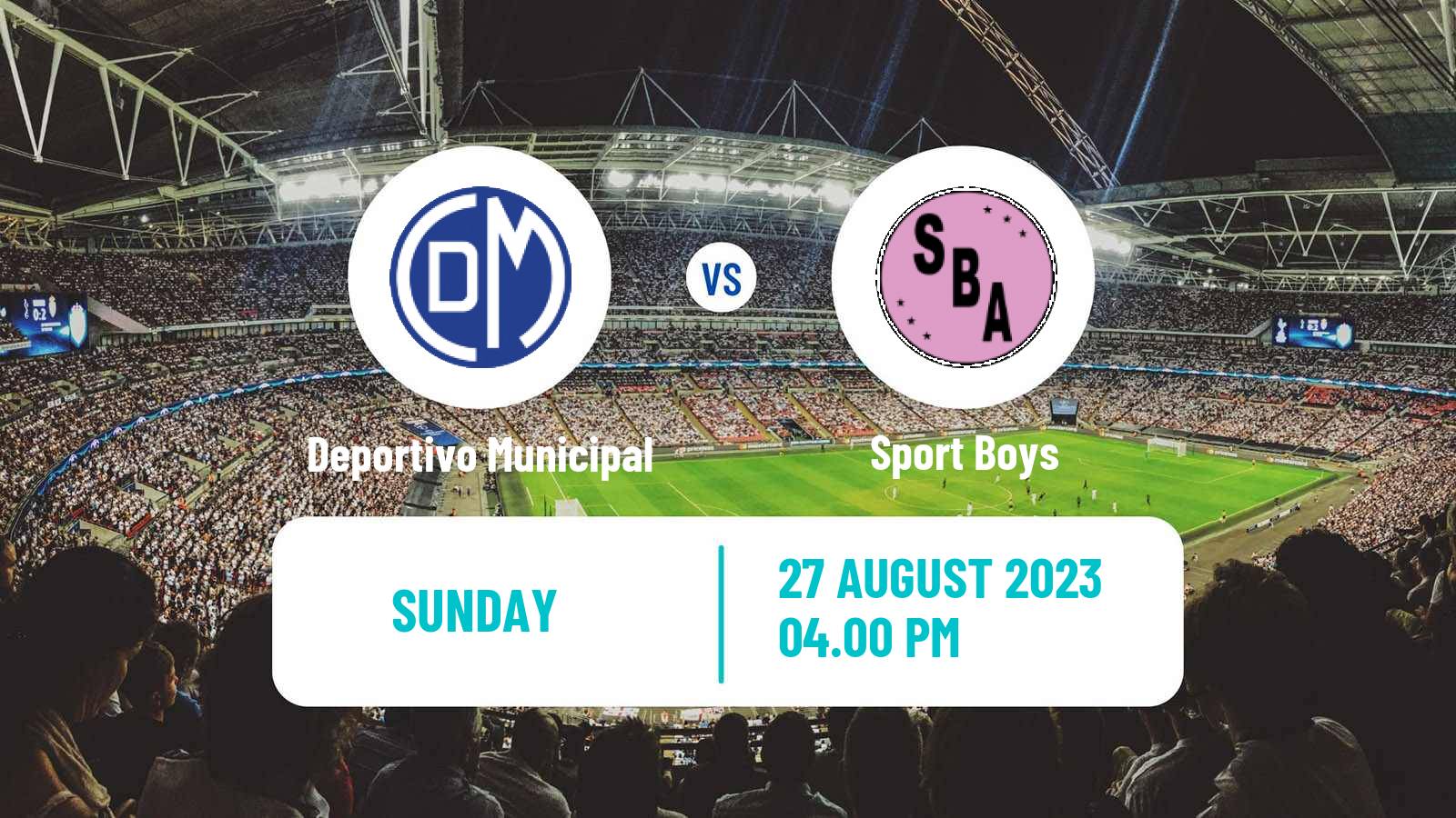 Soccer Peruvian Liga 1 Deportivo Municipal - Sport Boys