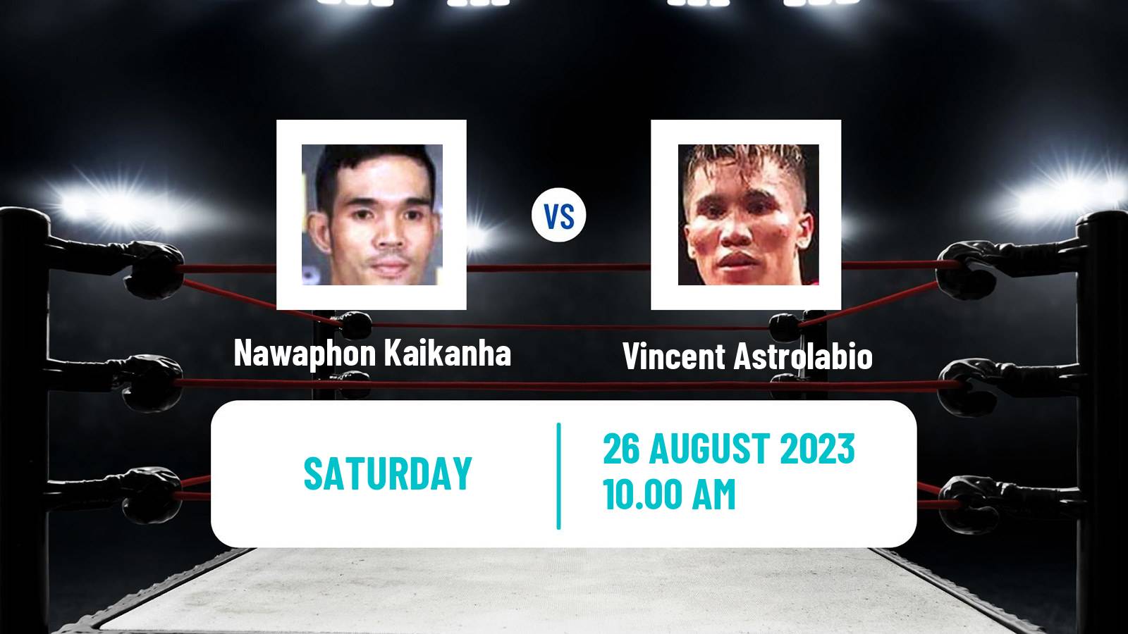 Boxing Bantamweight Others Matches Men Nawaphon Kaikanha - Vincent Astrolabio