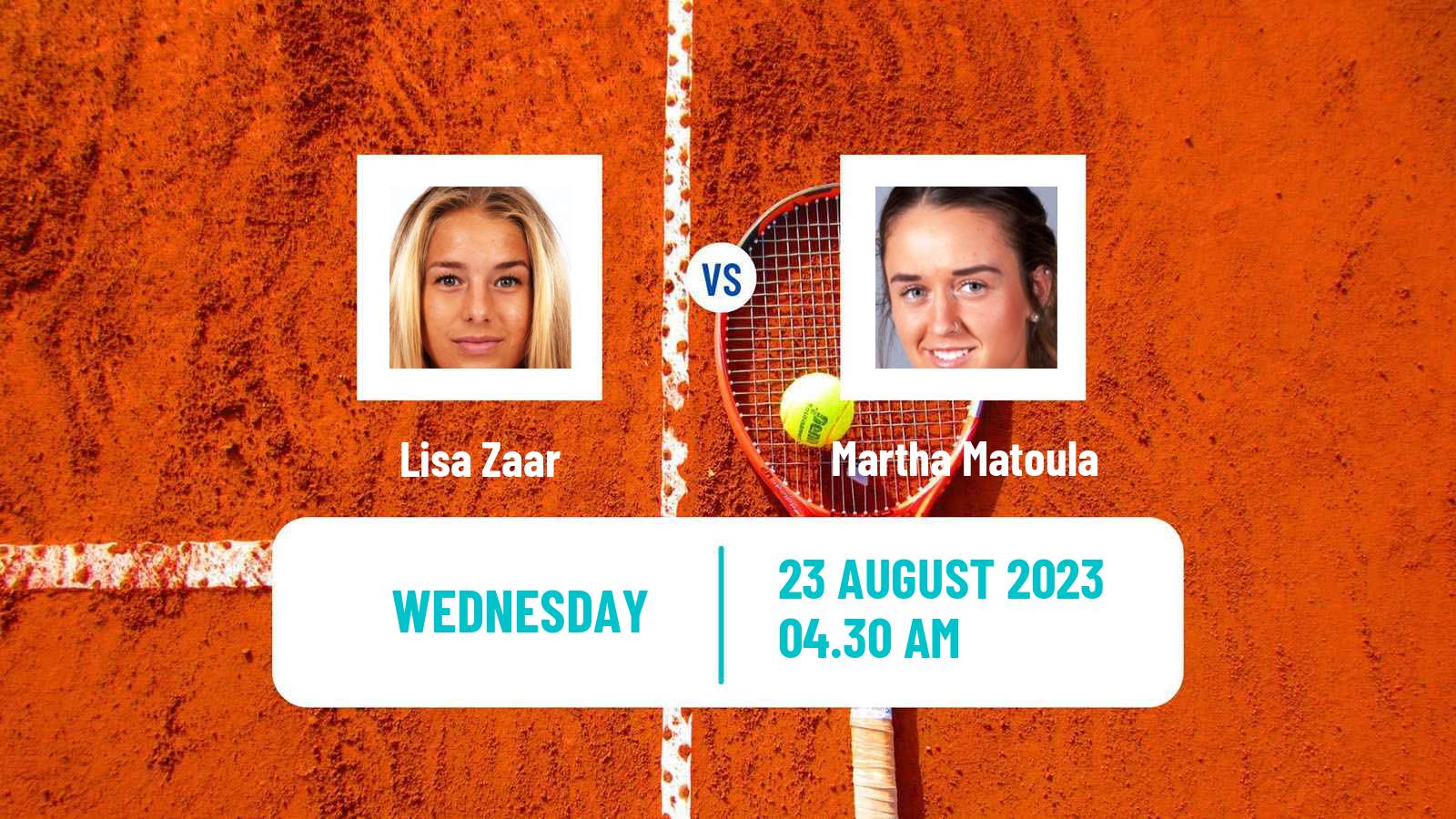 Tennis ITF W25 Malmo Women Lisa Zaar - Martha Matoula