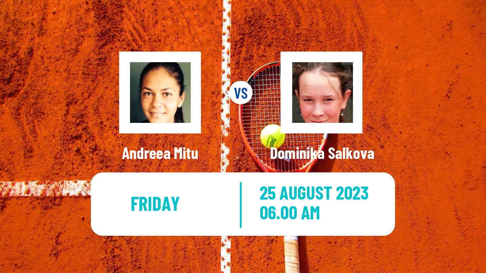 Tennis ITF W60 Prerov Women Andreea Mitu - Dominika Salkova