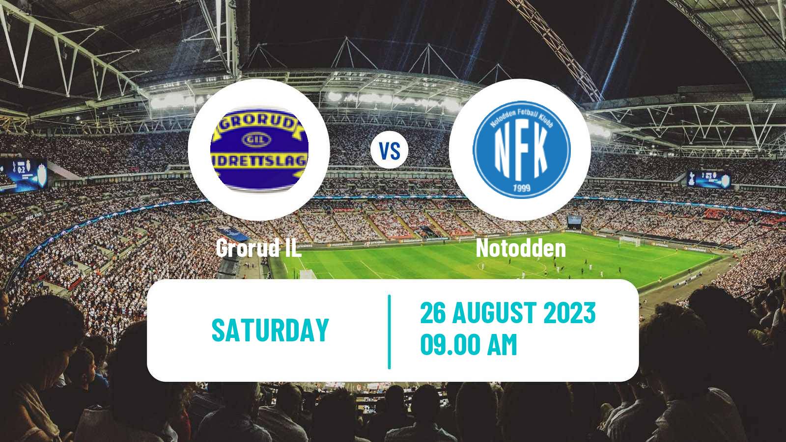 Soccer Norwegian Division 2 - Group 1 Grorud - Notodden