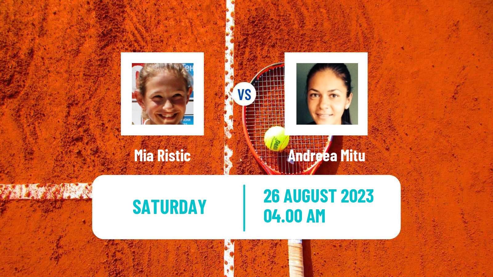 Tennis ITF W60 Prerov Women Mia Ristic - Andreea Mitu