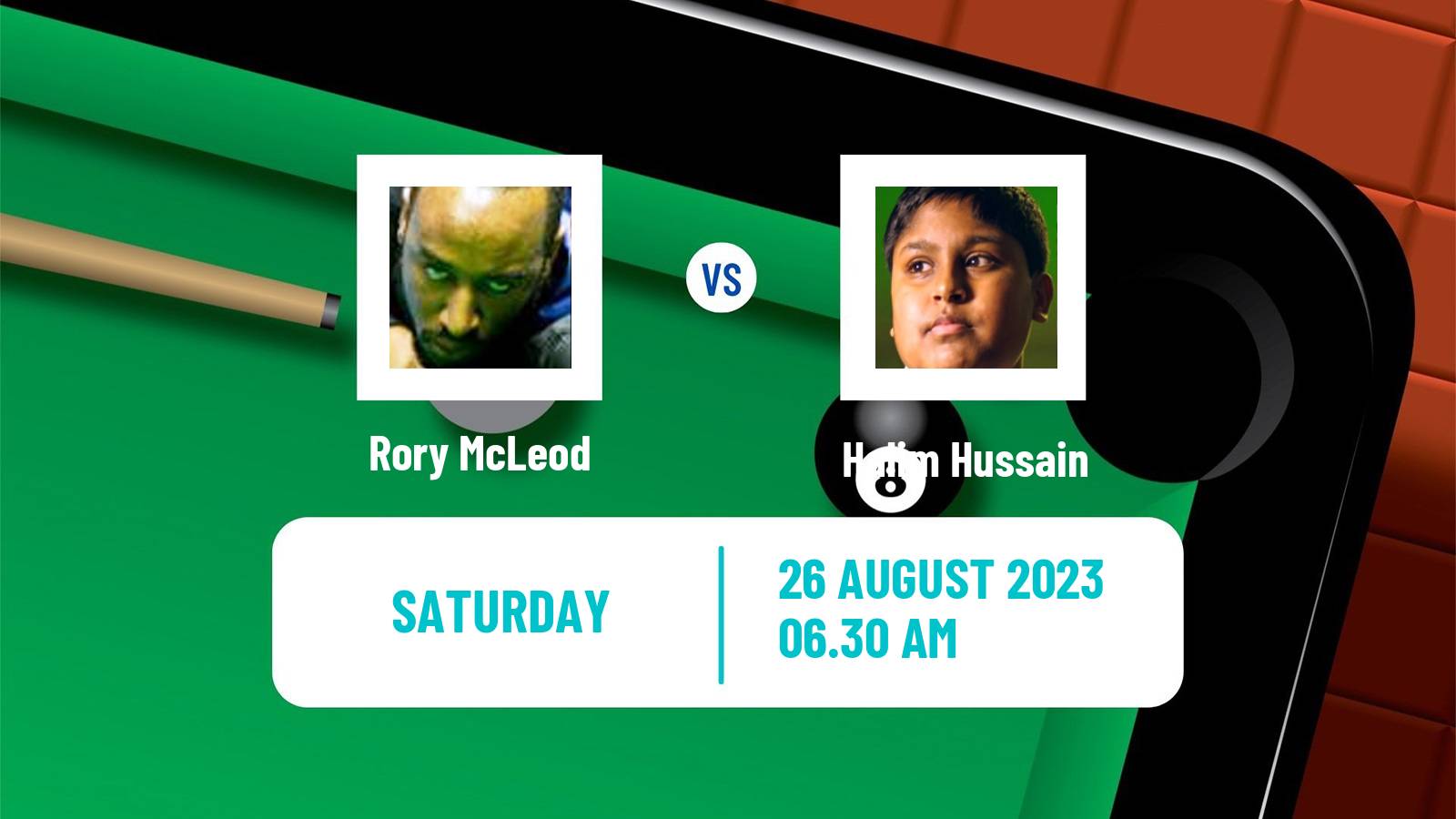 Snooker Q Tour Rory McLeod - Halim Hussain