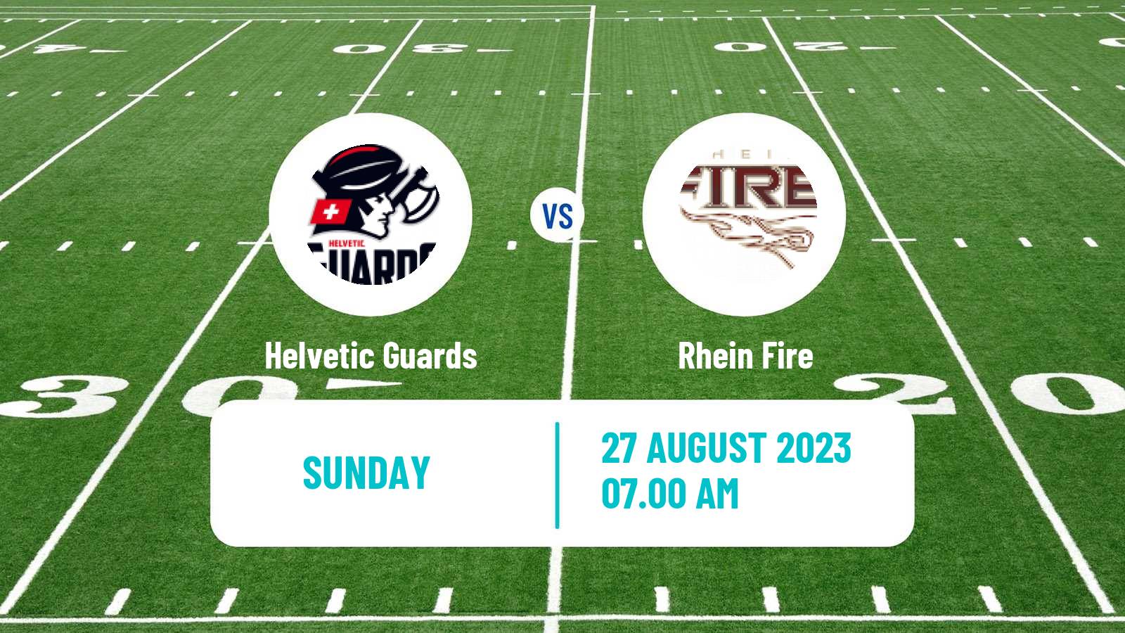 American football European League of American Football Helvetic Guards - Rhein Fire