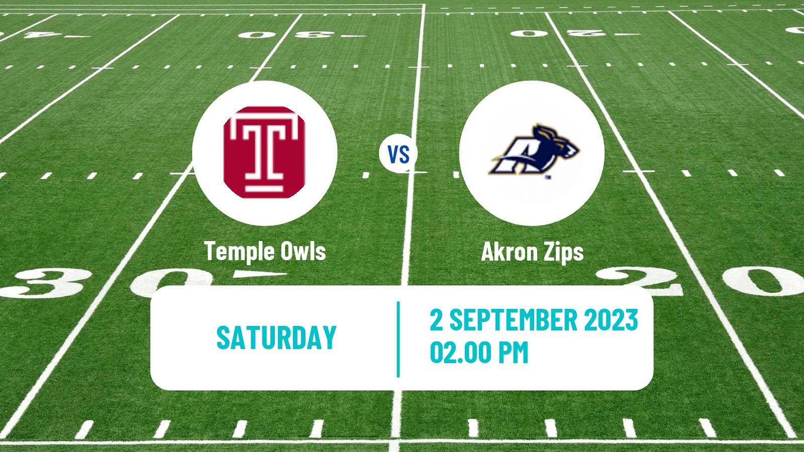 American football NCAA College Football Temple Owls - Akron Zips