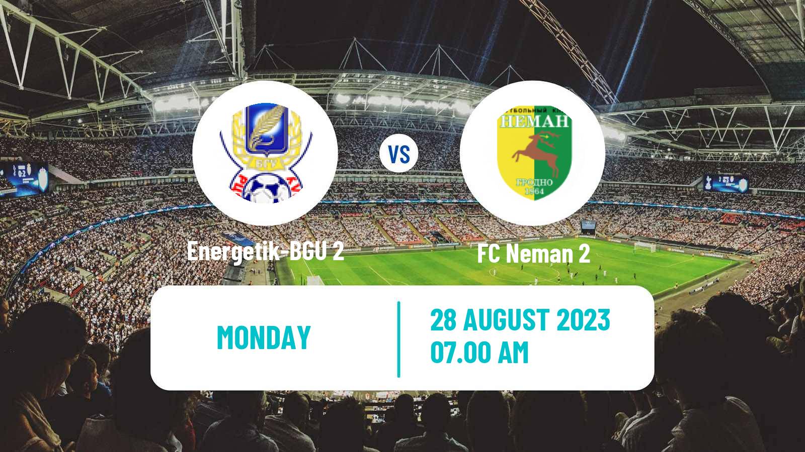 Soccer Belarusian Vysshaya Liga Reserve Energetik-BGU 2 - Neman 2