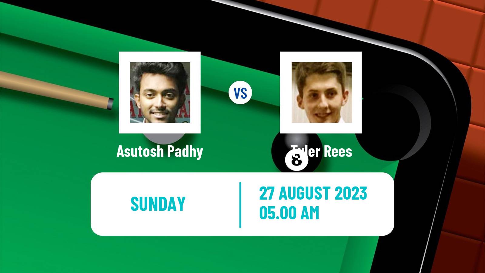 Snooker Q Tour Asutosh Padhy - Tyler Rees