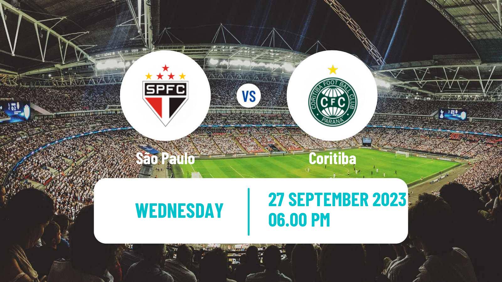 Soccer Brazilian Serie A São Paulo - Coritiba