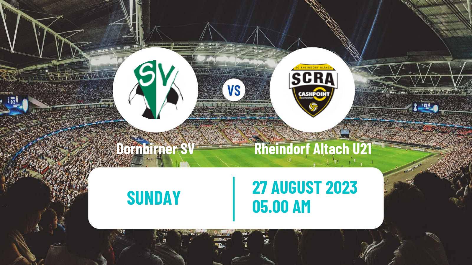 Soccer Austrian Regionalliga West Dornbirner SV - Rheindorf Altach U21