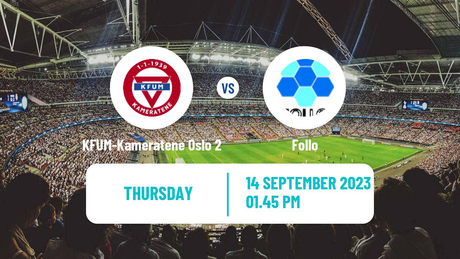 Soccer Norwegian Division 3 - Group 6 KFUM-Kameratene Oslo 2 - Follo