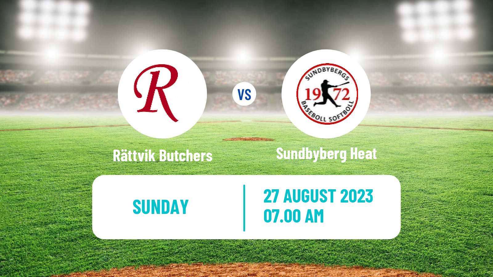 Baseball Swedish Elitserien Baseball Rättvik Butchers - Sundbyberg Heat
