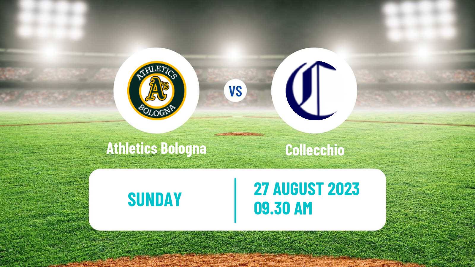Baseball Italian Serie A1 Baseball Athletics Bologna - Collecchio