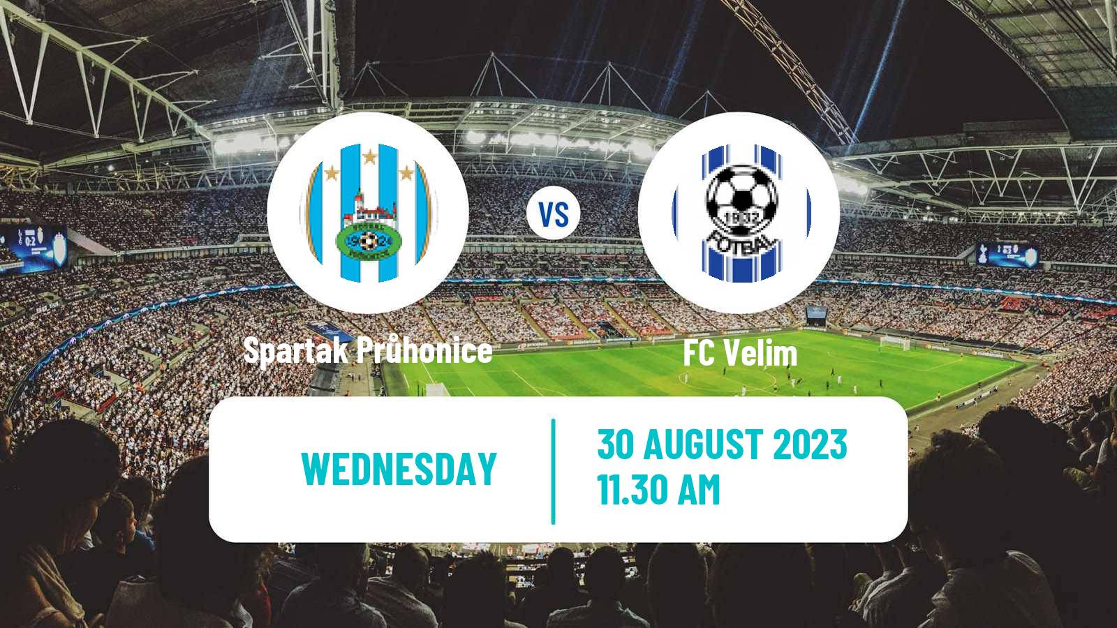 Football Czech Stredocesky KP Spartak Průhonice - Velim