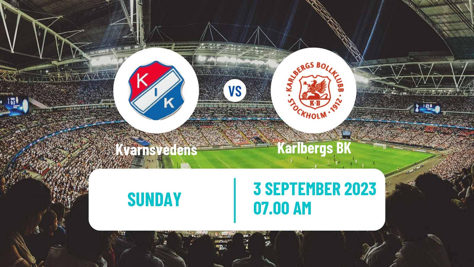Soccer Swedish Division 2 - Norra Svealand Kvarnsvedens - Karlberg
