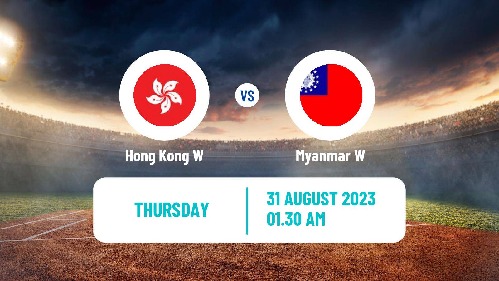 Cricket ICC World Twenty20 Women Hong Kong W - Myanmar W