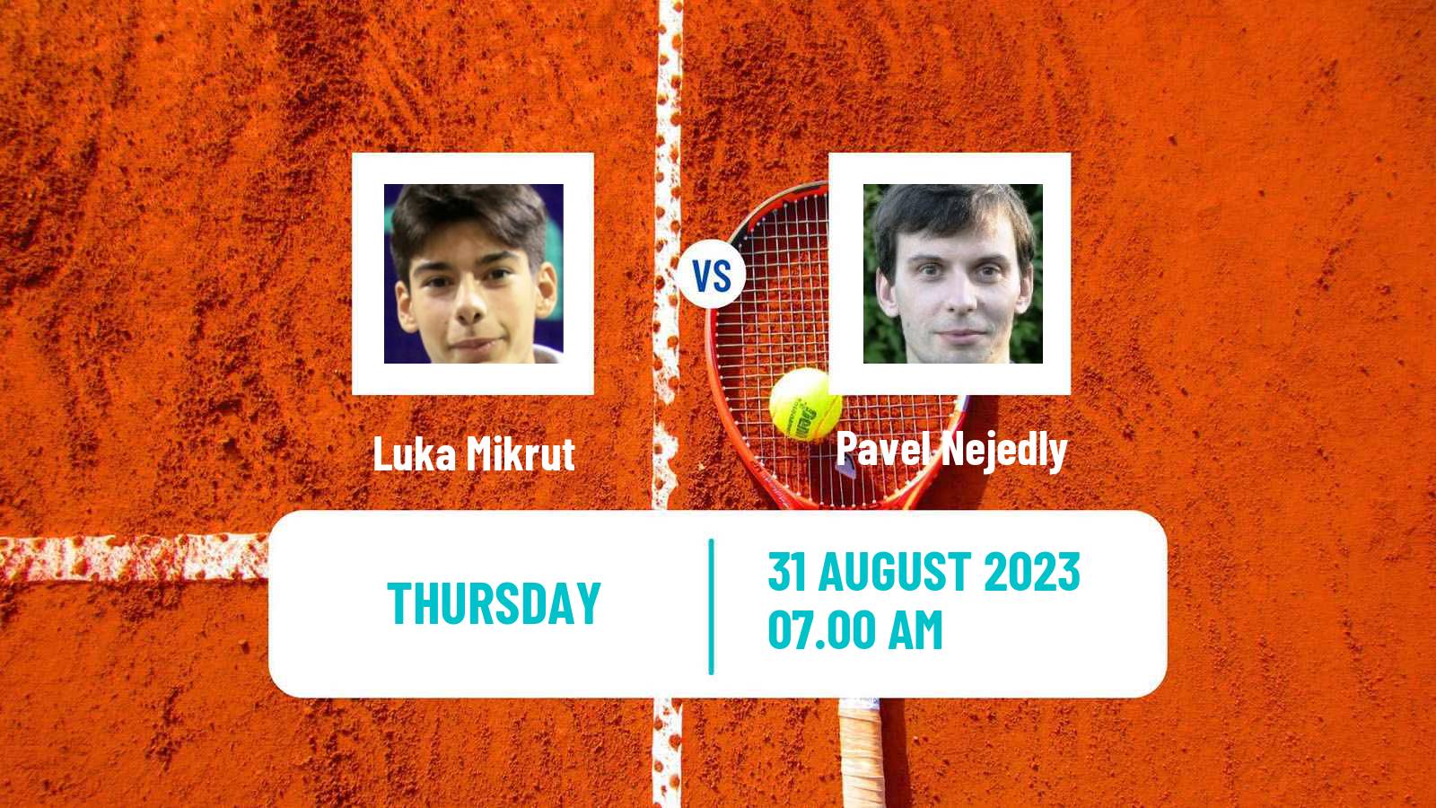 Tennis ITF M15 Vienna Men Luka Mikrut - Pavel Nejedly