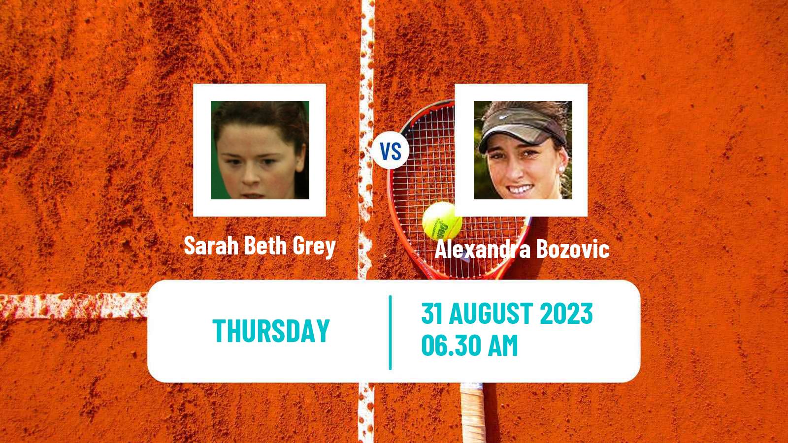 Tennis ITF W25 Valladolid Women Sarah Beth Grey - Alexandra Bozovic