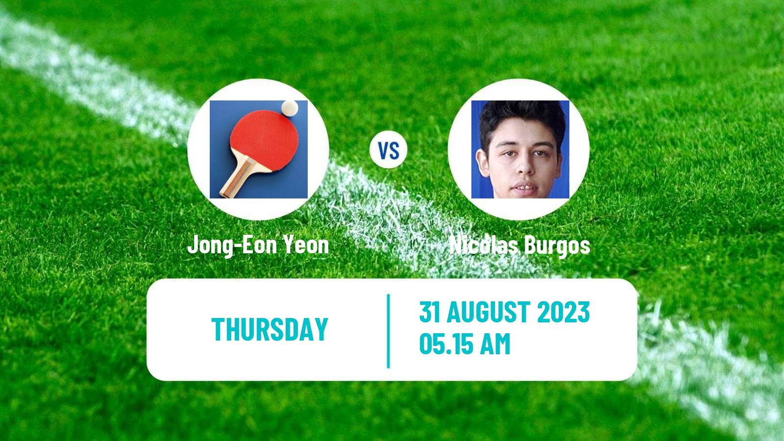 Table tennis Tt Star Series Men Jong-Eon Yeon - Nicolas Burgos