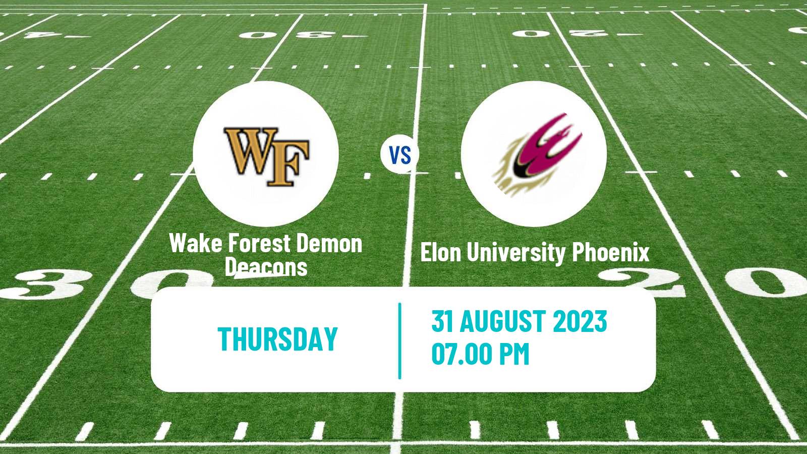 American football NCAA College Football Wake Forest Demon Deacons - Elon University Phoenix