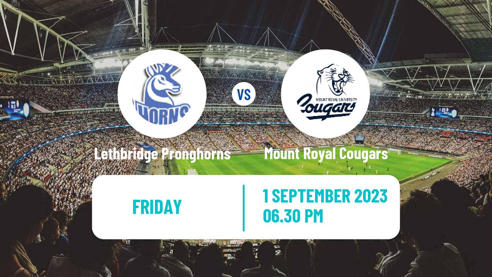 Football Canadian U Sports Soccer Lethbridge Pronghorns - Mount Royal Cougars