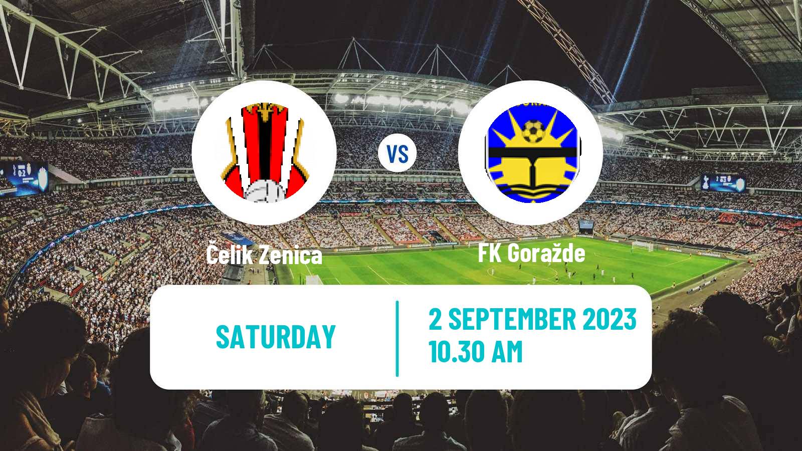 Soccer Bosnian Prva Liga FBiH Čelik Zenica - Goražde