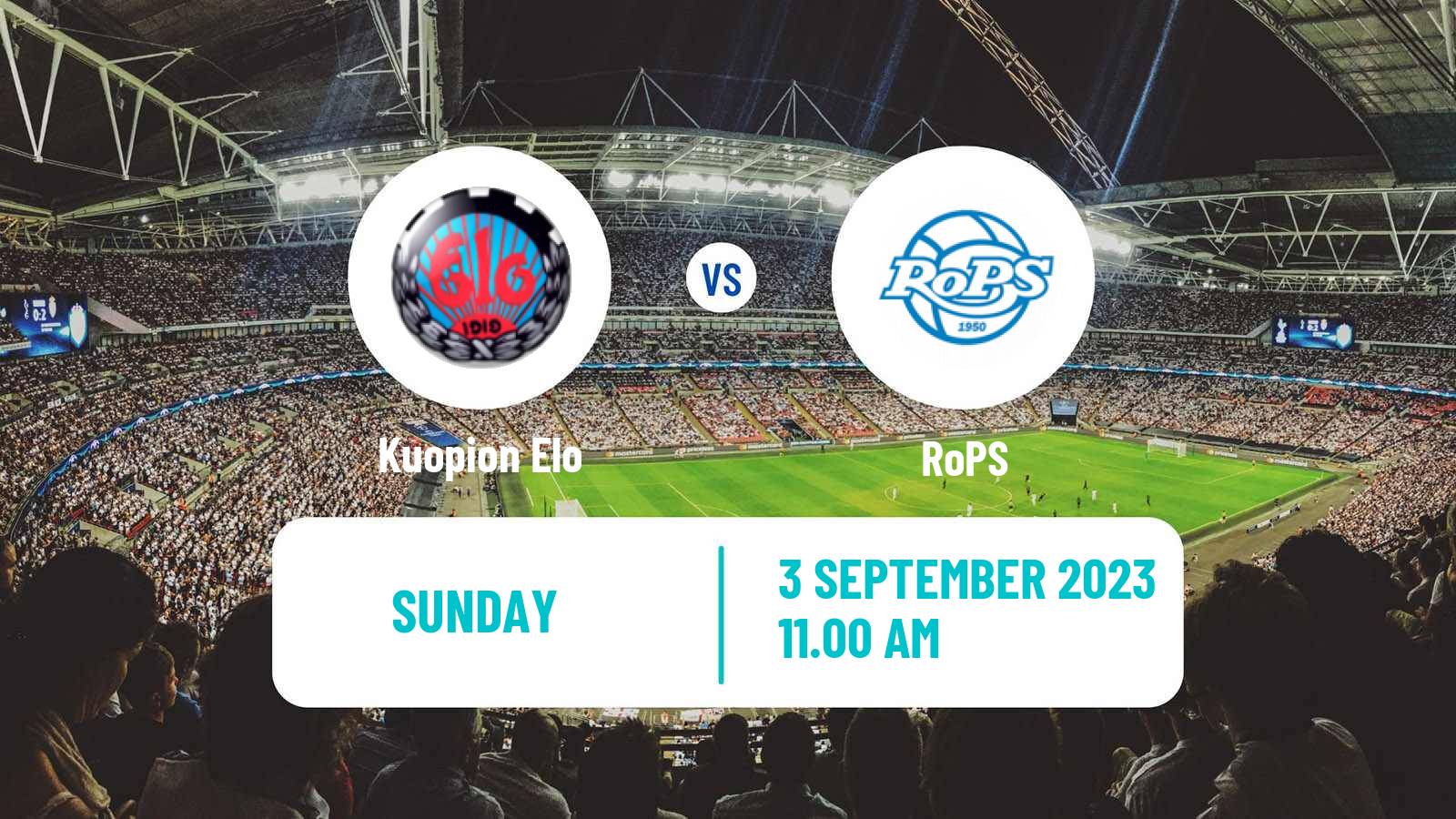 Soccer Finnish Kakkonen Group C Kuopion Elo - RoPS