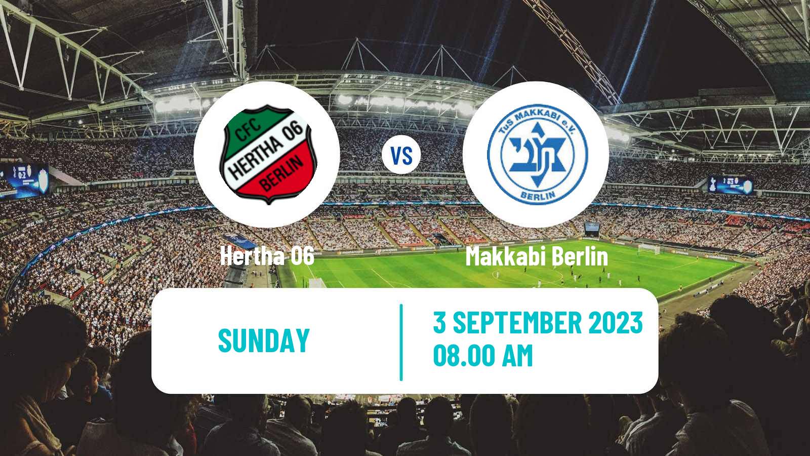 Soccer German Oberliga NOFV-Nord Hertha 06 - Makkabi Berlin