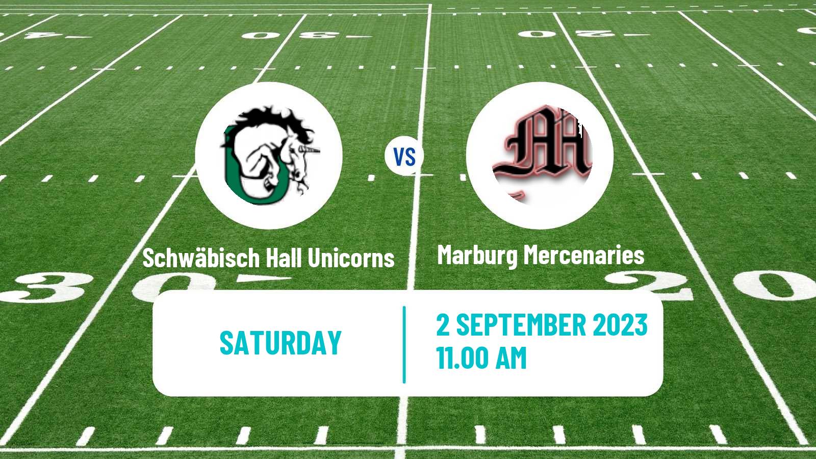 American football German GFL Schwäbisch Hall Unicorns - Marburg Mercenaries