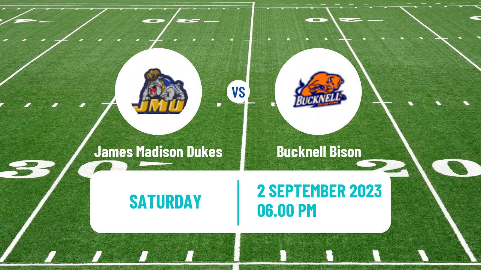 American football NCAA College Football James Madison Dukes - Bucknell Bison
