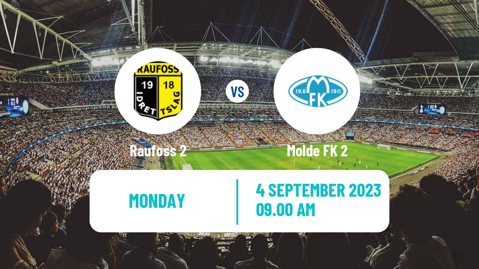 Soccer Norwegian Division 3 - Group 2 Raufoss 2 - Molde 2