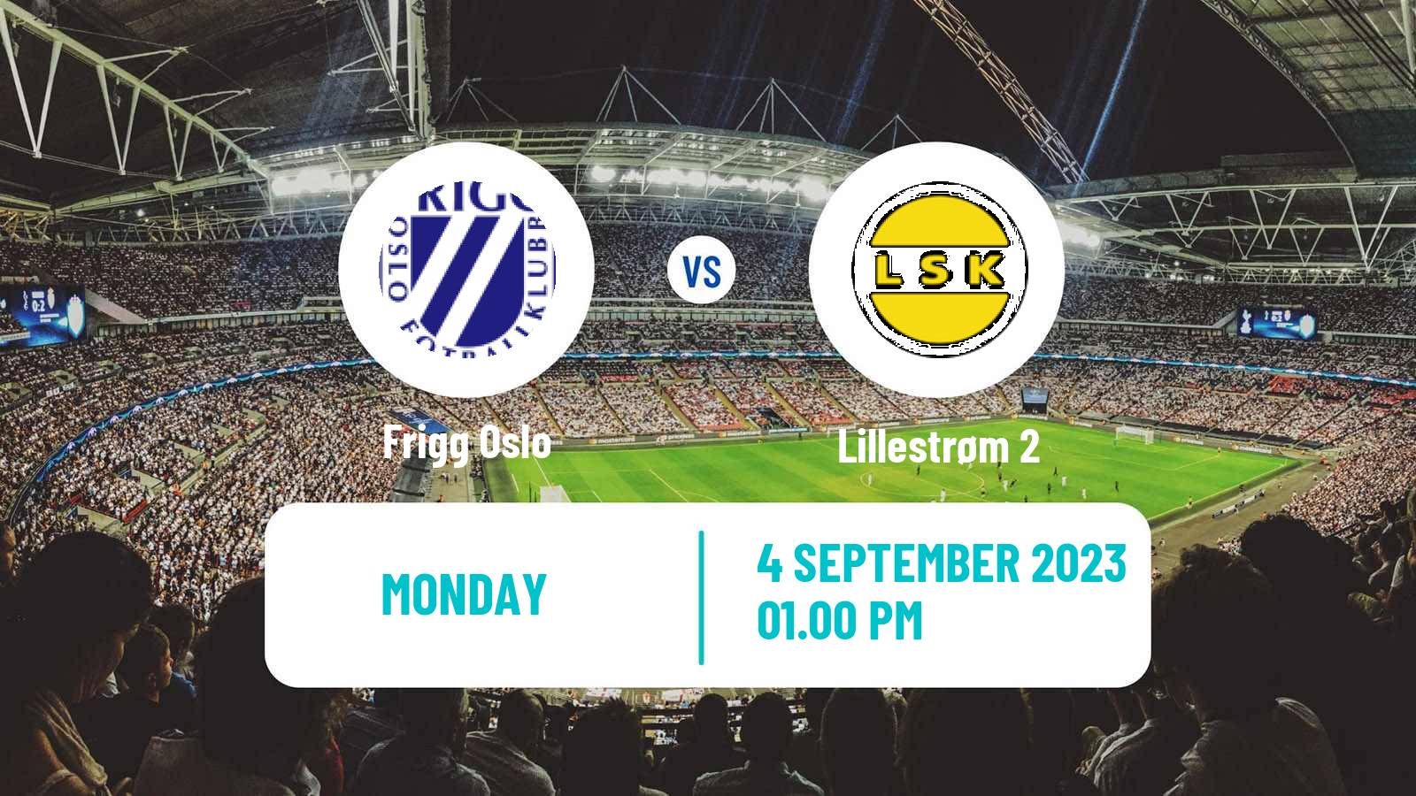 Soccer Norwegian Division 3 - Group 1 Frigg Oslo - Lillestrøm 2