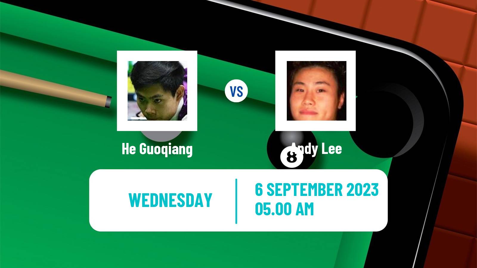Snooker English Open He Guoqiang - Andy Lee