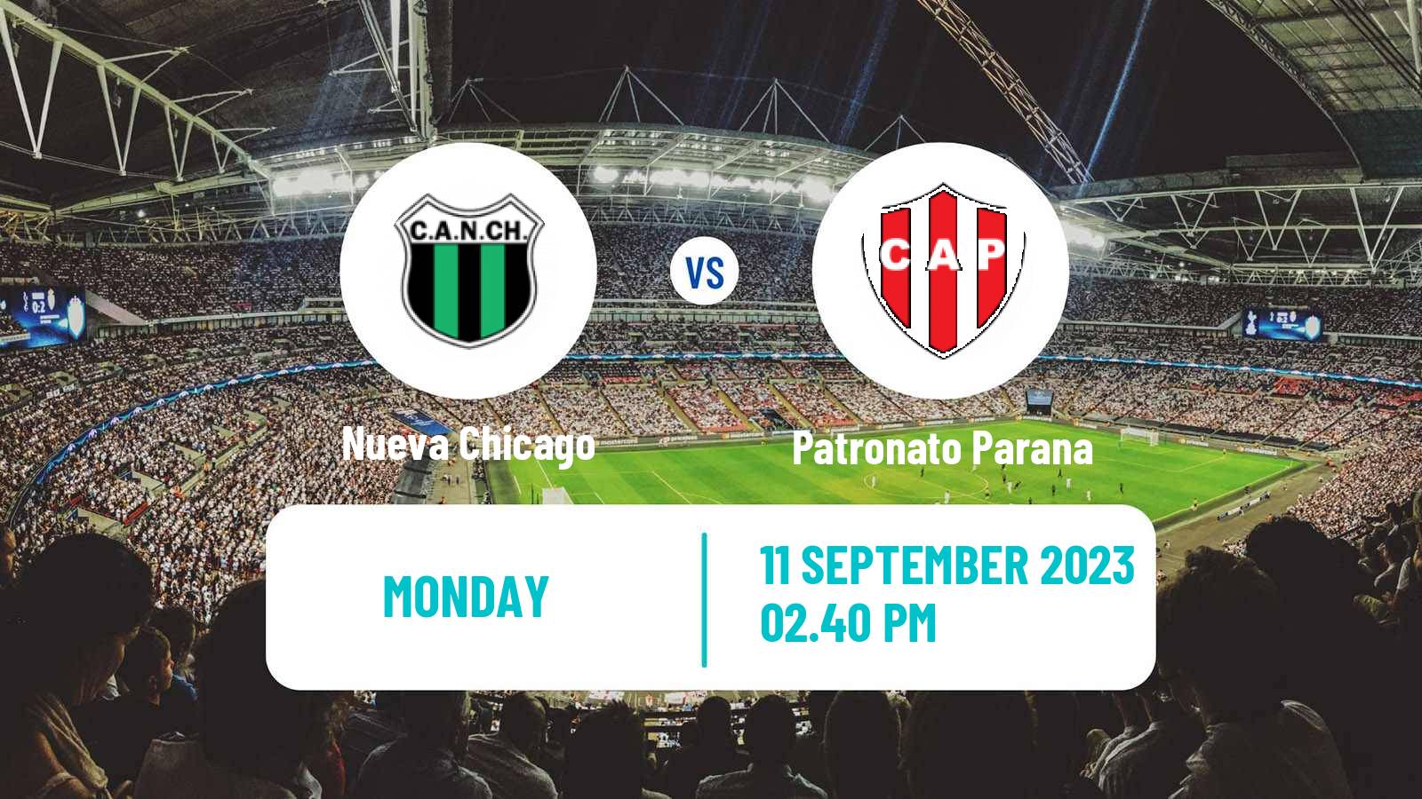 Soccer Argentinian Primera Nacional Nueva Chicago - Patronato Parana