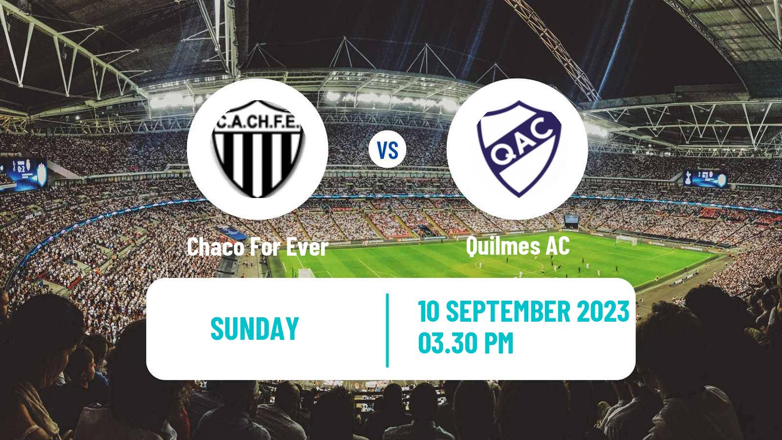 Soccer Argentinian Primera Nacional Chaco For Ever - Quilmes
