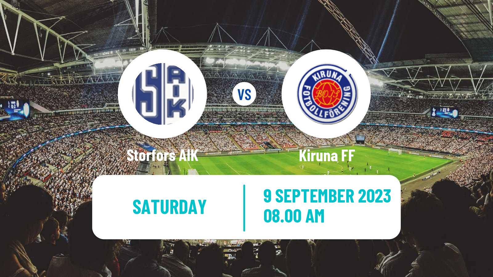Soccer Swedish Division 2 - Norrland Storfors - Kiruna