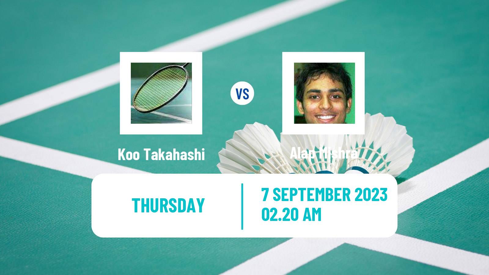Badminton BWF World Tour Indonesia Masters 2 Men Koo Takahashi - Alap Mishra