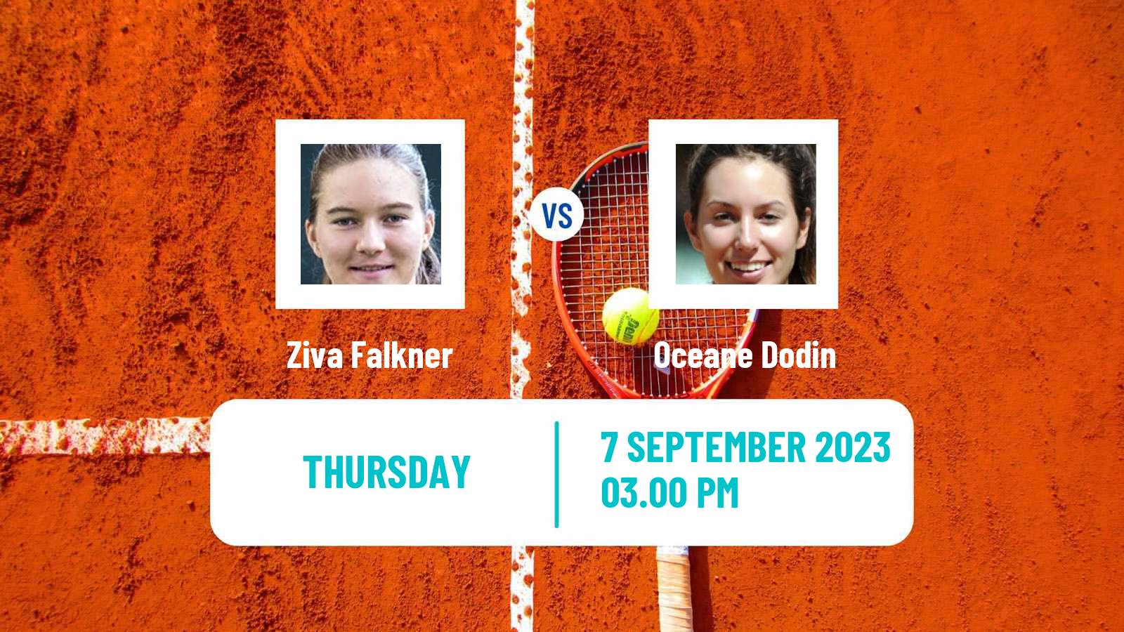 Tennis ITF W60 Montreux Women Ziva Falkner - Oceane Dodin
