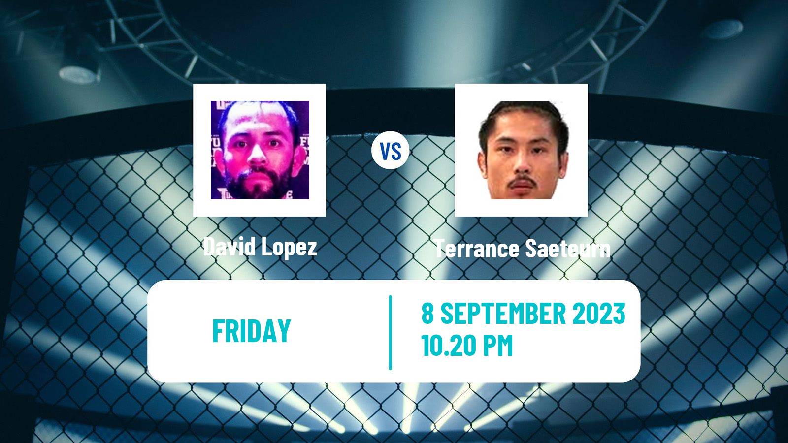 MMA Flyweight Cage Warriors Men David Lopez - Terrance Saeteurn