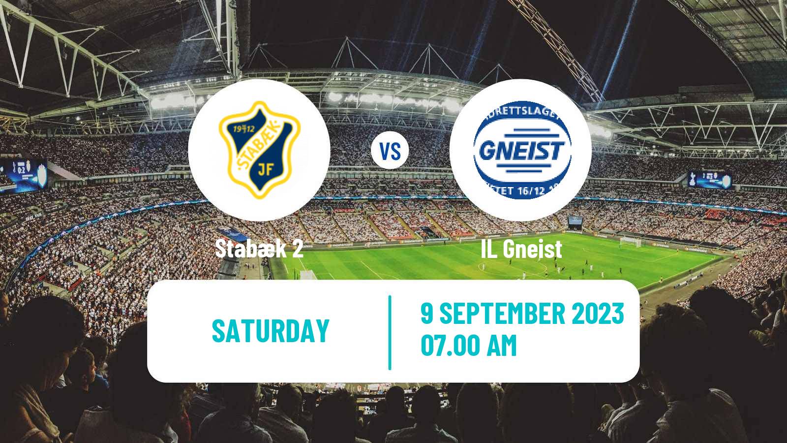 Soccer Norwegian Division 3 - Group 1 Stabæk 2 - Gneist