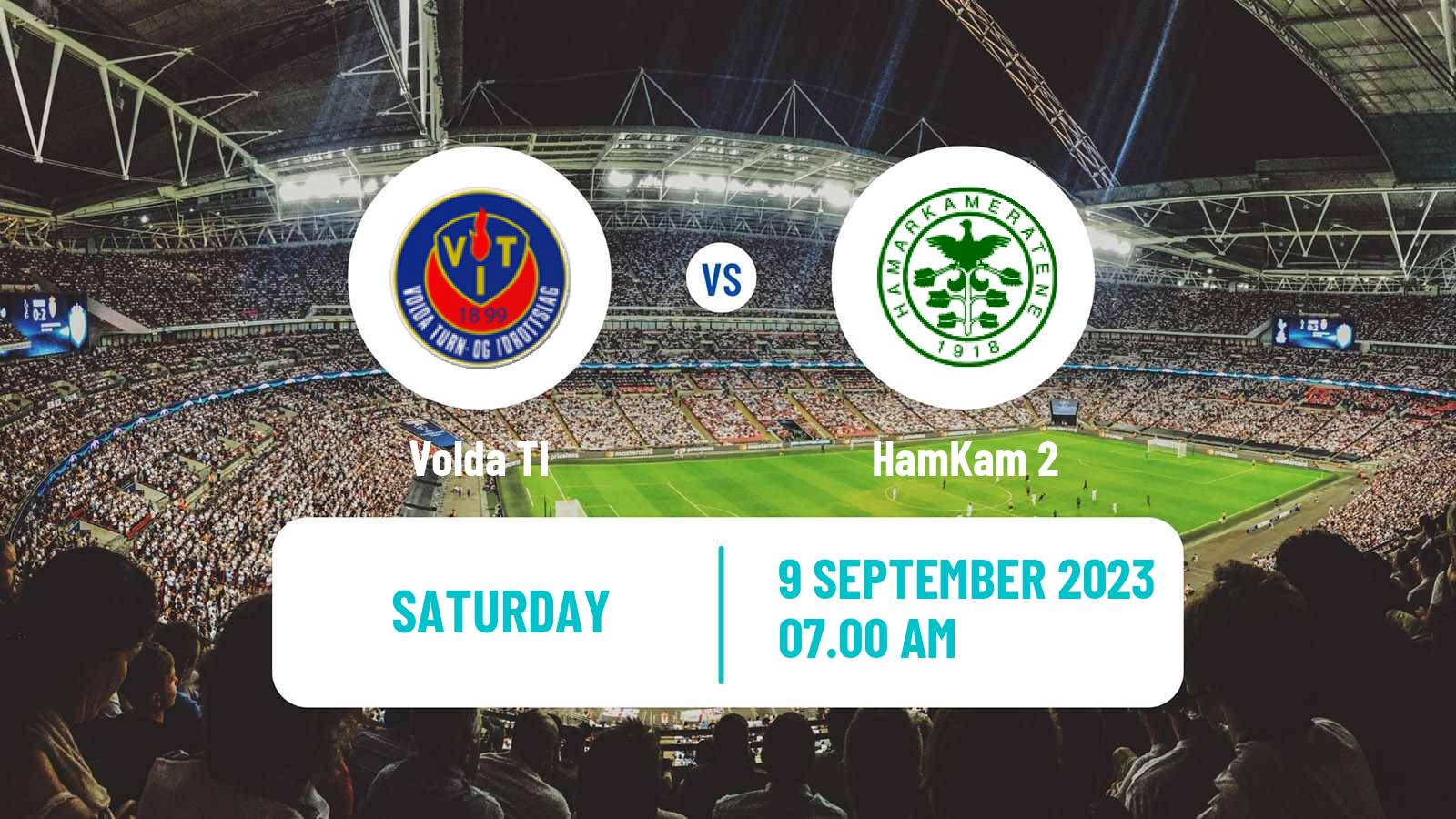 Soccer Norwegian Division 3 - Group 2 Volda - HamKam 2