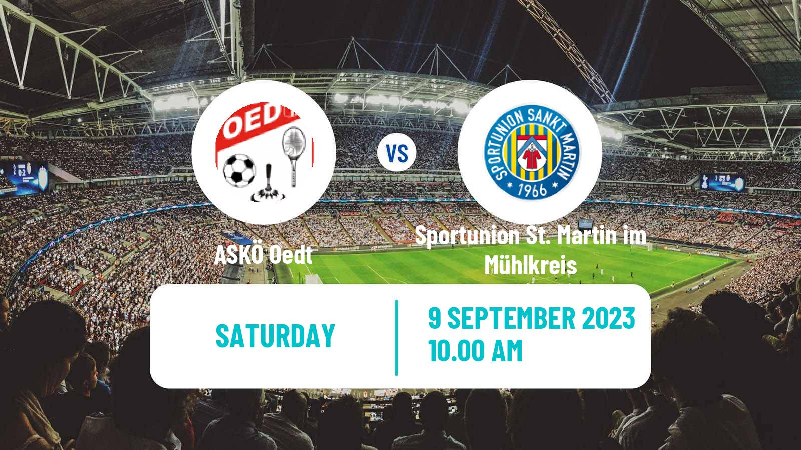 Soccer Austrian Landesliga Oberosterreich ASKÖ Oedt - Sportunion St. Martin im Mühlkreis