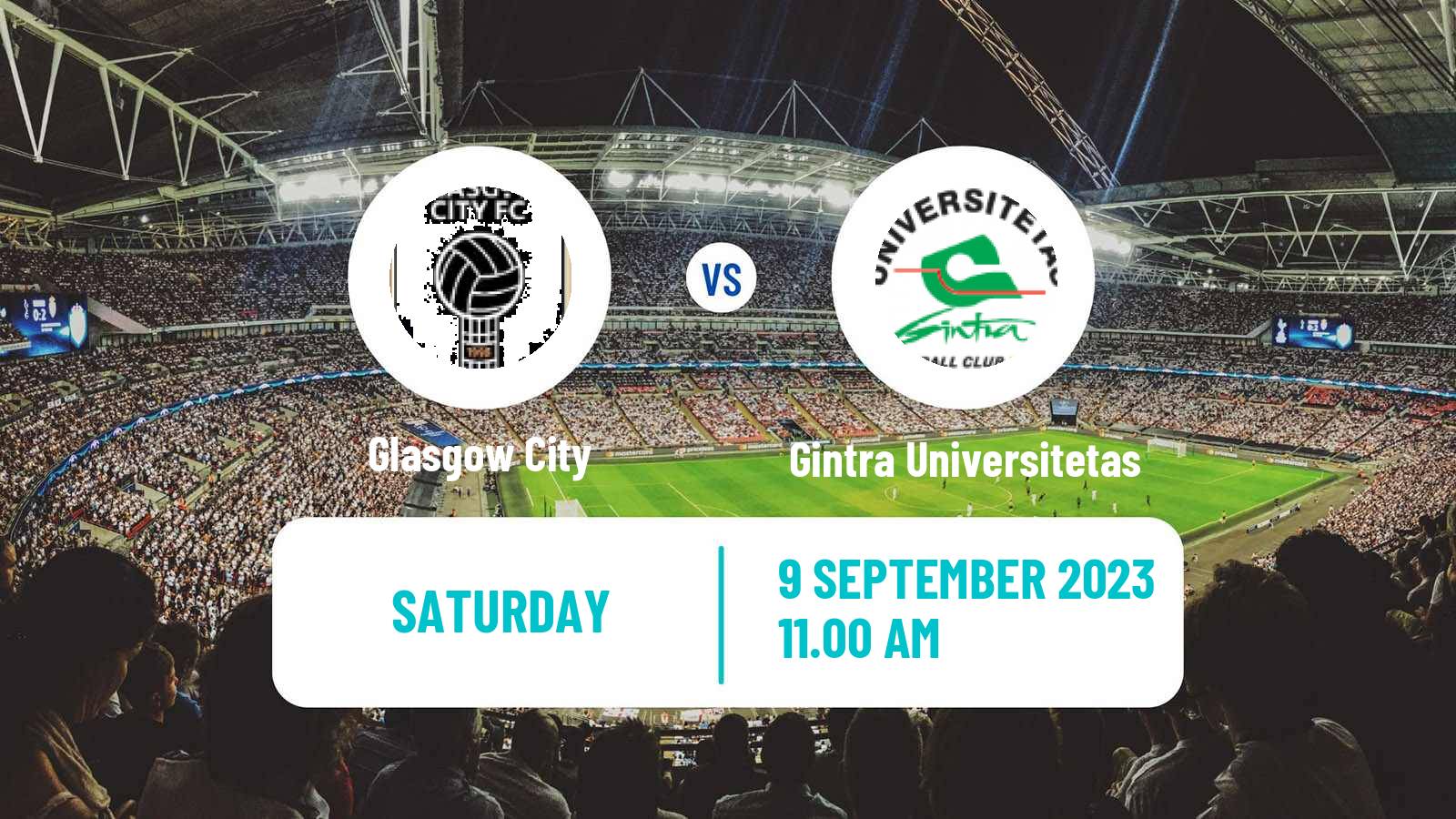 Soccer UEFA Champions League Women Glasgow City - Gintra Universitetas