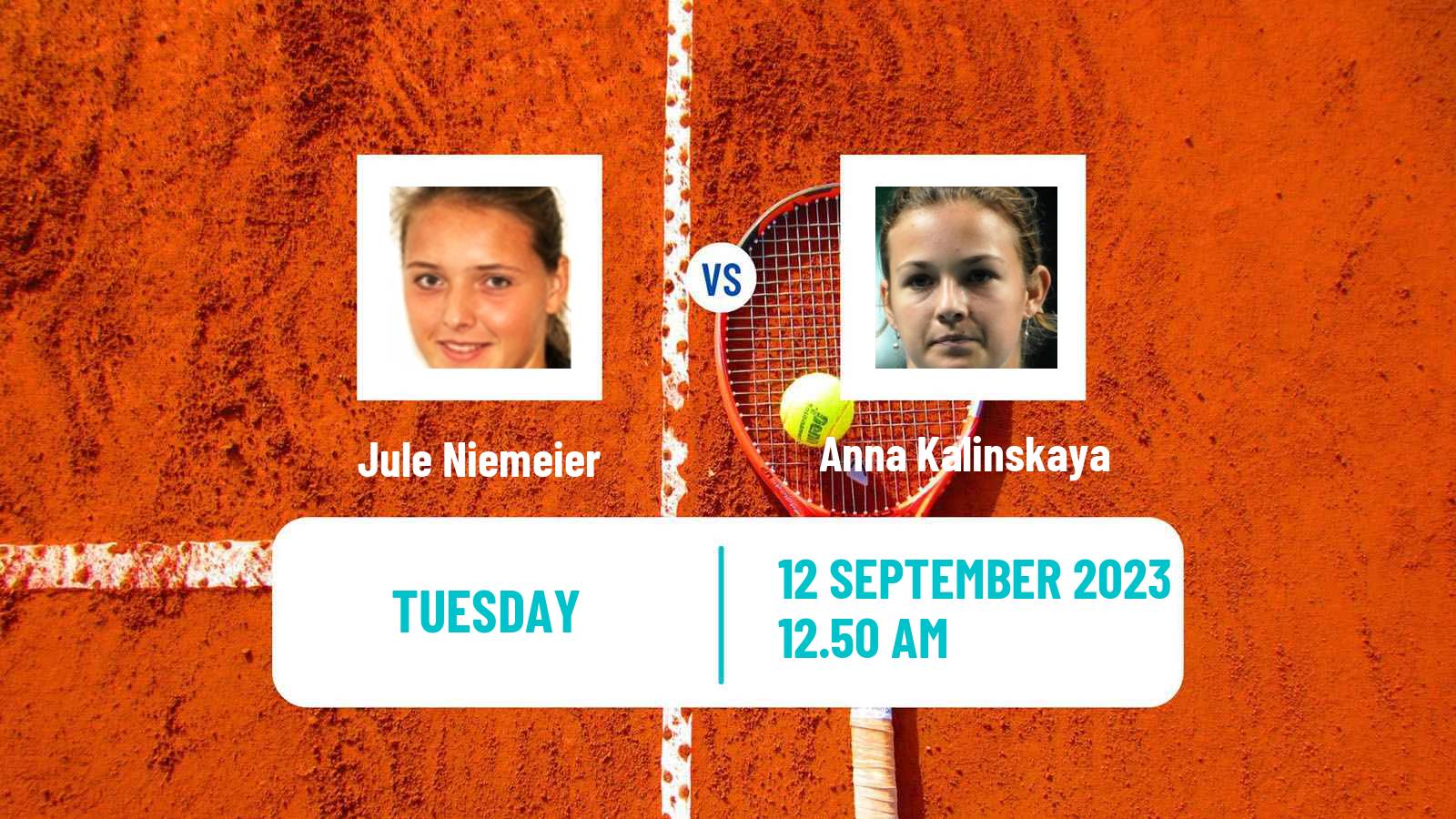 Tennis WTA Osaka Jule Niemeier - Anna Kalinskaya