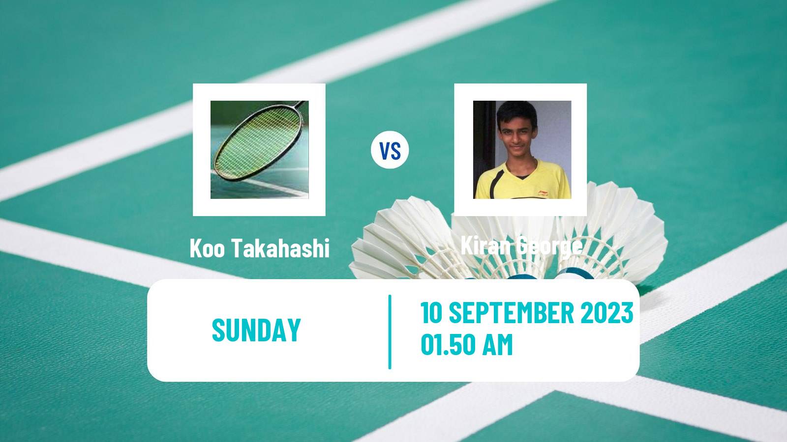 Badminton BWF World Tour Indonesia Masters 2 Men Koo Takahashi - Kiran George