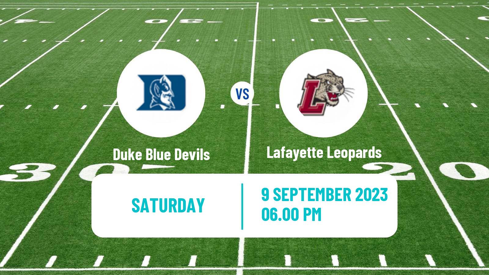 American football NCAA College Football Duke Blue Devils - Lafayette Leopards
