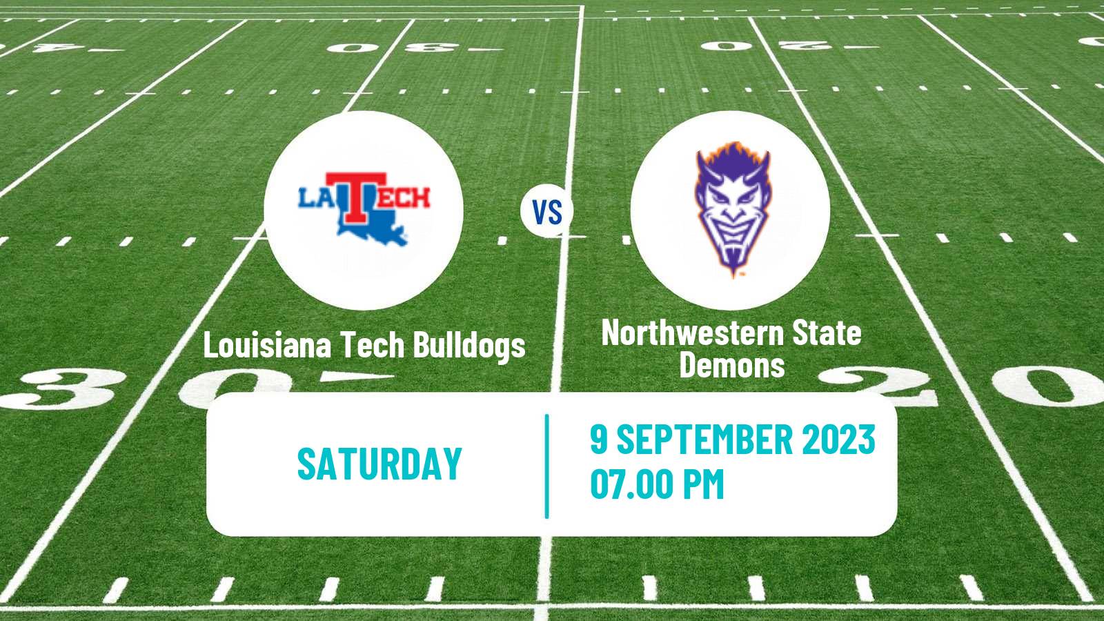 American football NCAA College Football Louisiana Tech Bulldogs - Northwestern State Demons