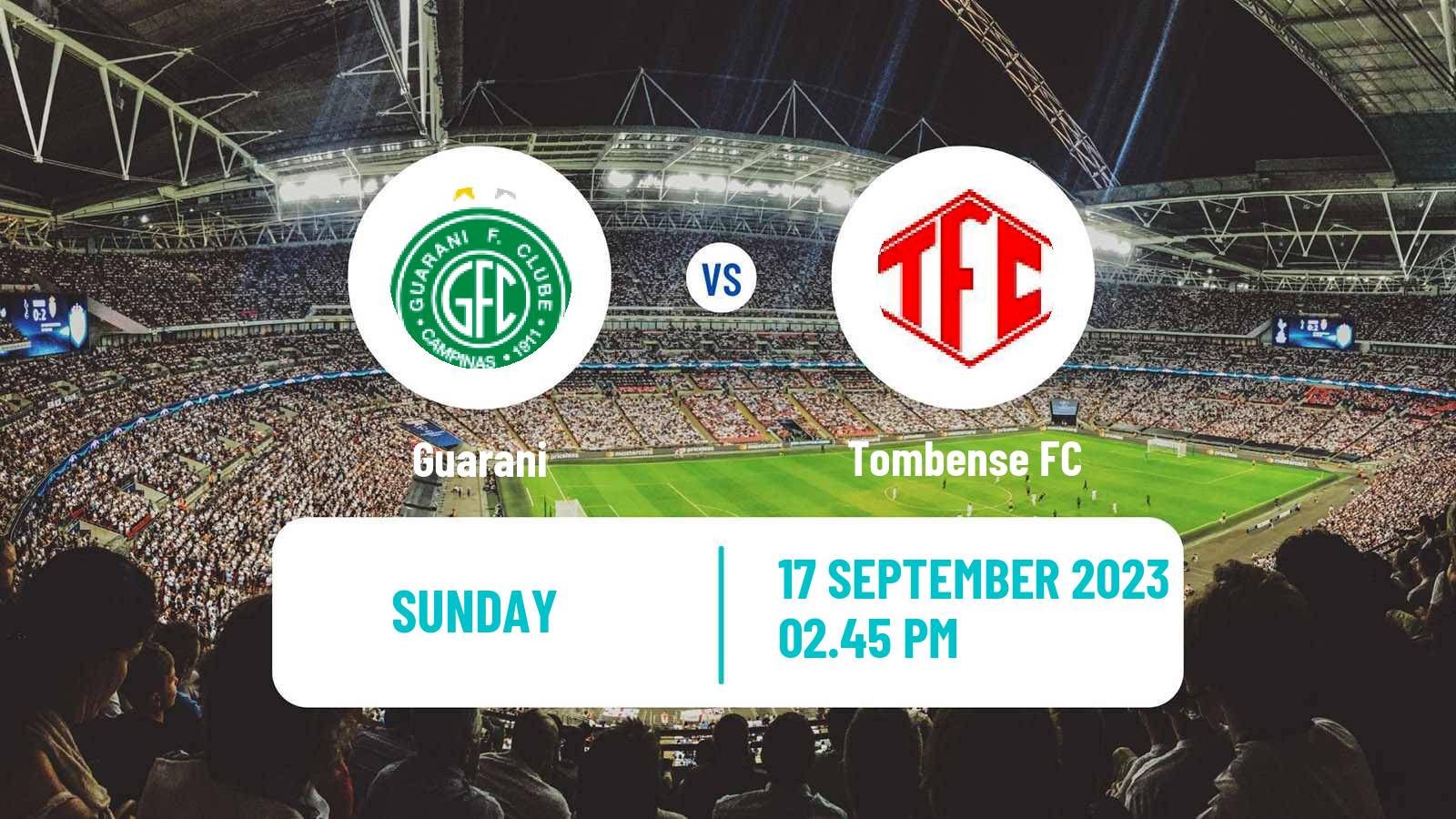 Soccer Brazilian Serie B Guarani - Tombense